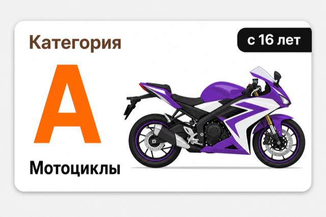 Права категории А — мотоцикл