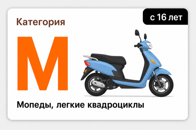 Права категории M — мопед